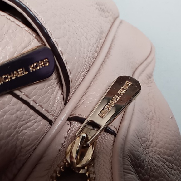 Michael Kors Pebble Leather Backpack - Blush Beige- Medium - Picture 7 of 14